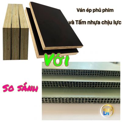 So Sánh Giữa Tấm Ván Ép Coppha Phủ Phim Và Tấm Nhựa Chịu Lực